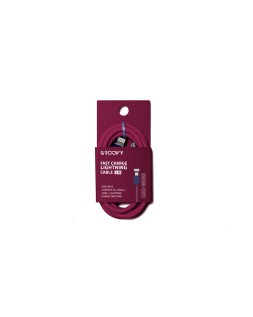 Cable groovy tipo c a apple lightning carga rapida longitud 1 m color rojo