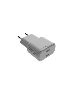 Cargador de pared groovy 2 usb-c carga rapida blanco
