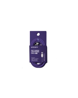 Cable groovy usb tipo c a apple lightning longitud 1 m color morado