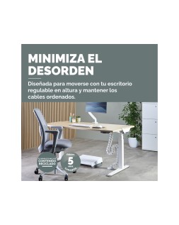 Organizador de cables fellowes extensible para escritorio longitud 1,3 m color blanco