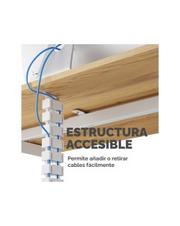 Organizador de cables fellowes extensible para escritorio longitud 1,3 m color blanco