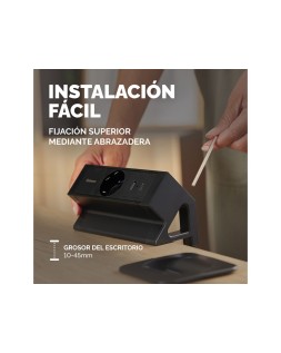 Regleta fellowes sobremesa 1 toma + usb a + usb c color negro