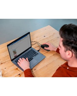 Raton q-connect optico 800 dpi usb 1,5 ghz negro con cable