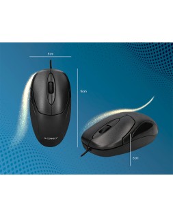 Raton q-connect optico 800 dpi usb 1,5 ghz negro con cable
