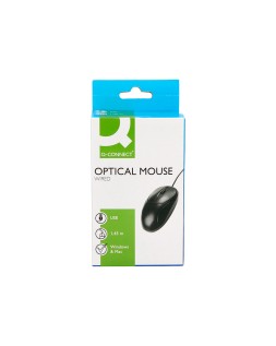 Raton q-connect optico 800 dpi usb 1,5 ghz negro con cable