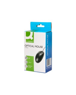 Raton q-connect optico 800 dpi usb 1,5 ghz negro con cable