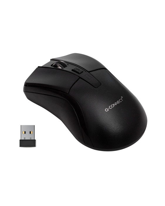Raton q-connect optico 1000 dpi inalambrico nano receptor usb 2,4 ghz negro