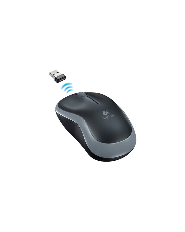 Raton logitech optico inalambrico nano receptor m185 gris
