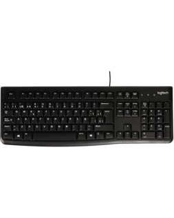 Teclado logitech k120 usb 2.0 con cable negro