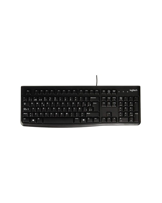 Teclado logitech k120 usb 2.0 con cable negro