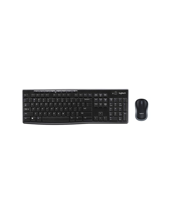 Set teclado + raton logitech mk270 inalambrico negro