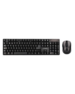 Set teclado + raton inalambrico q-connect 2.4g negro compatible windows