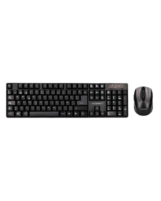 Set teclado + raton inalambrico q-connect 2.4g negro compatible windows
