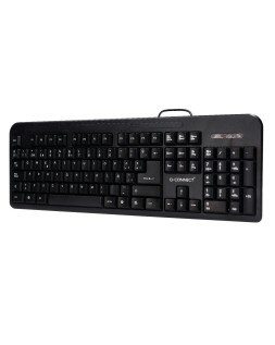 Teclado q-connect negro con cable 1,5 m compatible windows