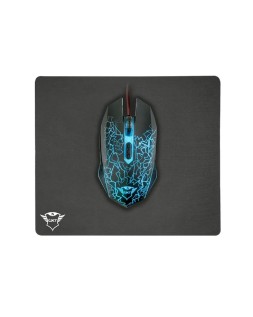 Pack alfombrilla + raton optico trust gaming gxt783 izza mouse & pad 2400 dpi 6 botones