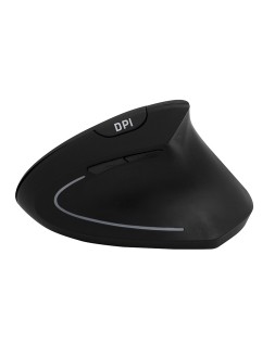 Raton q-connect optico inalambrico ergonomico vertical dpi 800/1200/1600 pilas aaa negro
