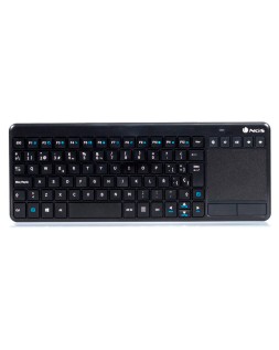 Teclado ngs warrior inalambrico touch pad con teclas multimedia de 2,4 ghz color negro