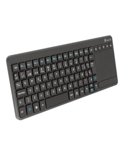 Teclado ngs warrior inalambrico touch pad con teclas multimedia de 2,4 ghz color negro