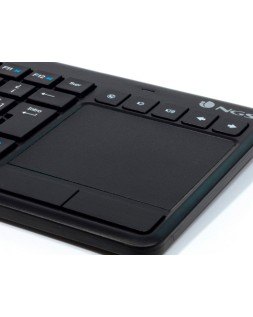Teclado ngs warrior inalambrico touch pad con teclas multimedia de 2,4 ghz color negro
