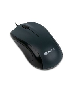 Raton ngs wired mist optico con cable 1000 dpi ambidiestros usb color negro