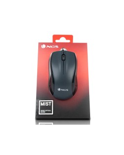 Raton ngs wired mist optico con cable 1000 dpi ambidiestros usb color negro