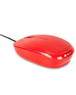 Raton ngs wired flame optico con cable 1000 dpi ambidiestros usb color rojo