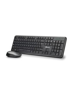 Set teclado y raton ngs harmony inalambrico silencioso con 12 teclas multimedia color negro