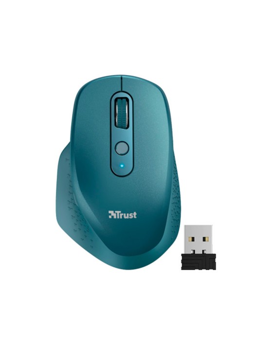 Raton trust ozaa optico inalambrico 2400dpi 6 botones usb 2.0 azul