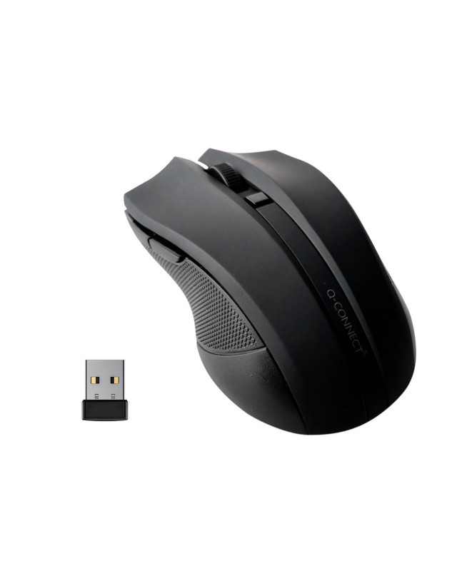 Raton q-connect optico inalambrico 1000 dpi receptor usb 2,4 ghz negro
