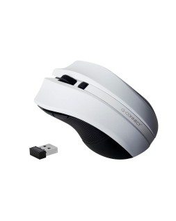 Raton q-connect optico inalambrico 1000 dpi receptor usb 2,4 ghz blanco