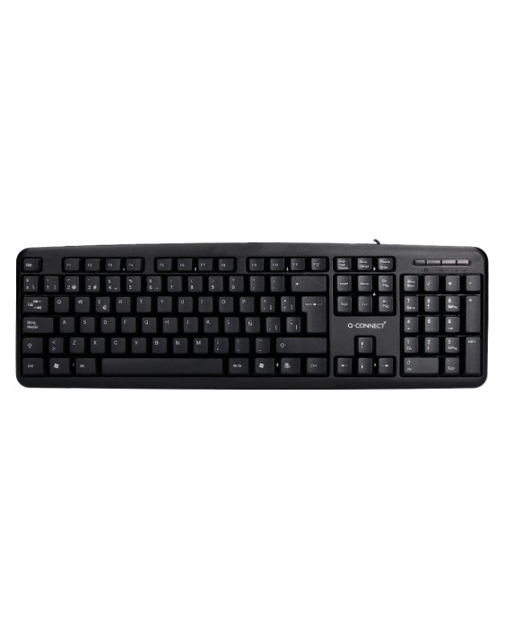 Teclado q-connect con cable 1,35 m color negro