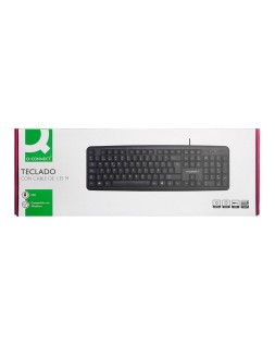 Teclado q-connect con cable 1,35 m color negro