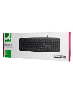 Teclado q-connect con cable 1,35 m color negro