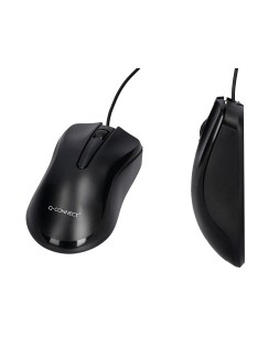 Set teclado y raton q-connect con cable color negro