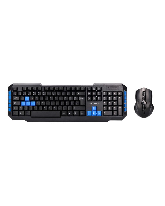 Set teclado y raton q-connect inalambrico compatible windows color negro