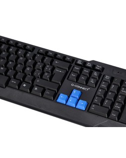 Set teclado y raton q-connect inalambrico compatible windows color negro
