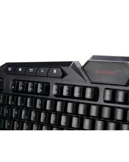 Set teclado y raton q-connect con cable e iluminacion led color negro