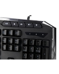 Set teclado y raton q-connect con cable e iluminacion led color negro