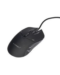 Set teclado y raton q-connect con cable e iluminacion led color negro