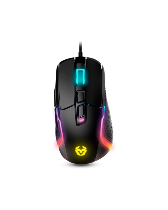 Raton krom kick gaming rgb optico 800-6200 dpi 7 botones iluminacion led rgb rainbow