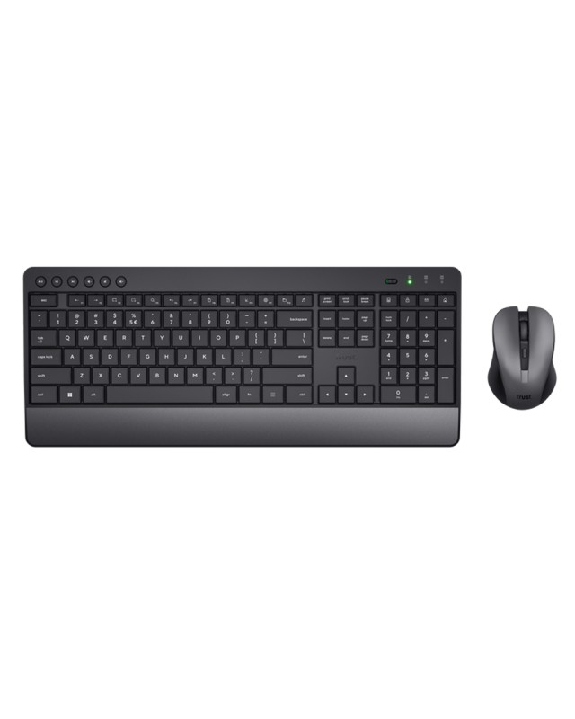Set teclado + raton trust trezo inalambrico eco usb micro color negro