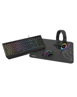 Kit gaming krom kenya 4 in 1 rgb auriculares / teclado / raton / alfombrilla