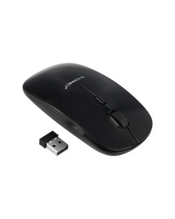 Raton q-connect optico inalambrico silencioso dpi 800/1200/1600 pilas aaa negro