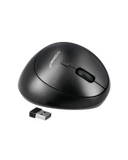 Raton q-connect optico inalambrico ergonomico vertical dpi 800/1200/1600 pila aa negro