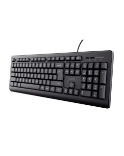 Teclado trust tk-150 usb 2.0 con cable longitud 180 cm color negro