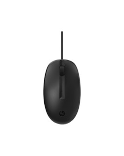 Raton hp 125 optico con cable 3 botones 1200 dpi color negro