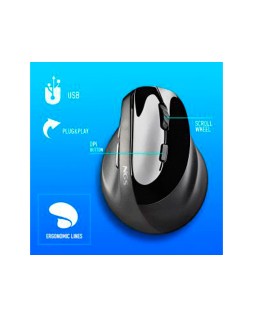 Raton ngs evo moksha inalambrico optico 800/1200/1800/2400 dpi ergonomico vertical color