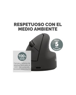 Raton fellowes ergonomico vertical breyta mediano diestros optico 1600 dpi color negro