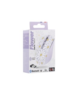 Raton tnb inalambrico flores optico 1600 dpi bluetooth usb a
