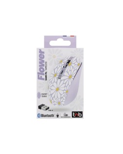 Raton tnb inalambrico flores optico 1600 dpi bluetooth usb a
